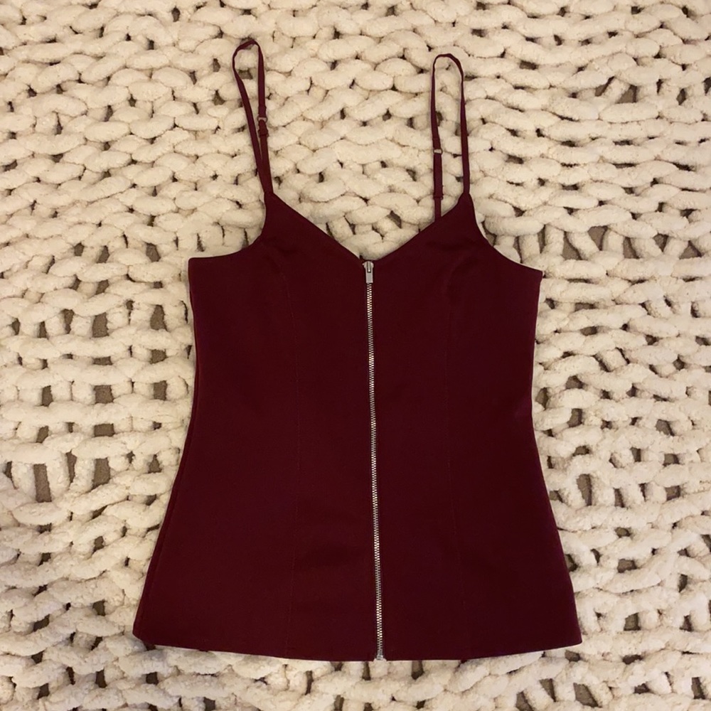 burgundy Express tank top